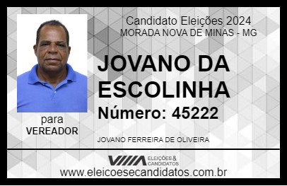 Candidato JOVANO DA ESCOLINHA 2024 - MORADA NOVA DE MINAS - Eleições