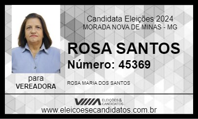 Candidato ROSA SANTOS 2024 - MORADA NOVA DE MINAS - Eleições