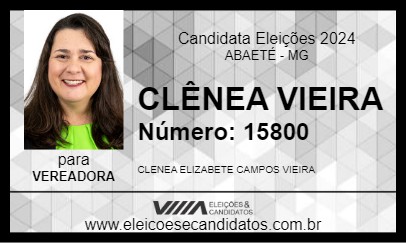 Candidato CLÊNEA VIEIRA 2024 - ABAETÉ - Eleições