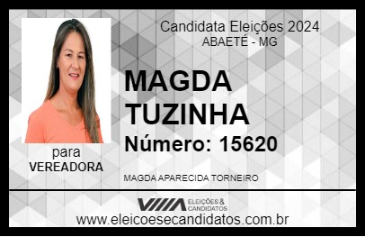 Candidato MAGDA TUZINHA 2024 - ABAETÉ - Eleições