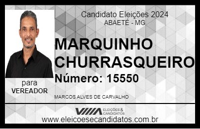 Candidato MARQUINHO CHURRASQUEIRO 2024 - ABAETÉ - Eleições