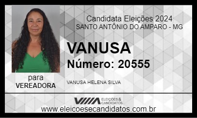 Candidato VANUSA 2024 - SANTO ANTÔNIO DO AMPARO - Eleições