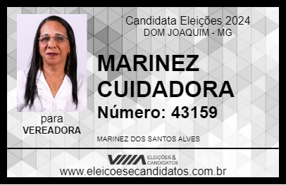 Candidato MARINEZ CUIDADORA 2024 - DOM JOAQUIM - Eleições