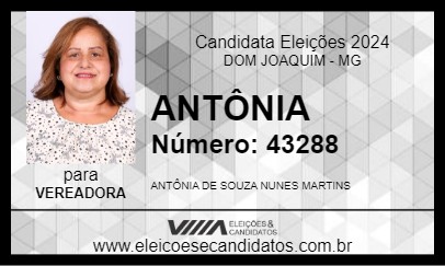 Candidato ANTÔNIA 2024 - DOM JOAQUIM - Eleições