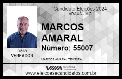 Candidato MARCOS AMARAL 2024 - ARAXÁ - Eleições