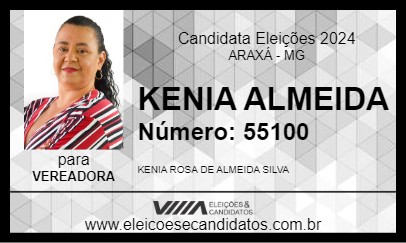 Candidato KENIA ALMEIDA 2024 - ARAXÁ - Eleições