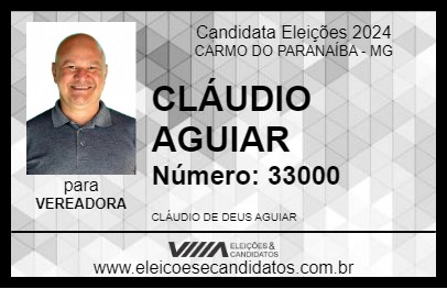 Candidato CLÁUDIO AGUIAR 2024 - CARMO DO PARANAÍBA - Eleições