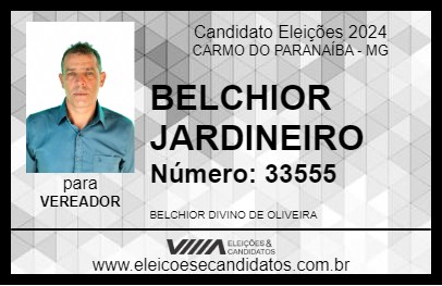 Candidato BELCHIOR JARDINEIRO 2024 - CARMO DO PARANAÍBA - Eleições