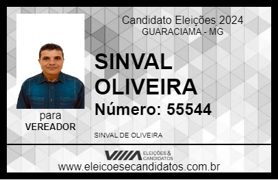 Candidato SINVAL OLIVEIRA 2024 - GUARACIAMA - Eleições