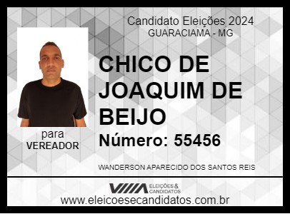 Candidato CHICO DE JOAQUIM DE BEIJO 2024 - GUARACIAMA - Eleições