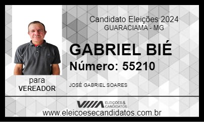 Candidato GABRIEL BIÉ 2024 - GUARACIAMA - Eleições