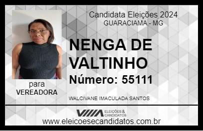 Candidato NENGA DE VALTINHO 2024 - GUARACIAMA - Eleições