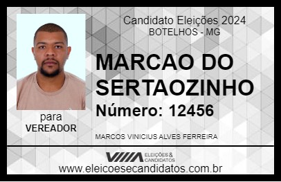 Candidato MARCAO DO SERTAOZINHO 2024 - BOTELHOS - Eleições