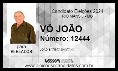 Candidato VÔ JOÃO 2024 - RIO MANSO - Eleições