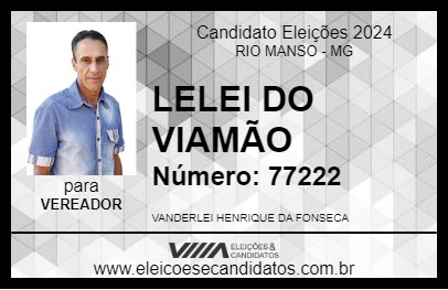 Candidato LELEI DO VIAMÃO 2024 - RIO MANSO - Eleições