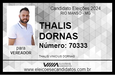 Candidato THALIS DORNAS 2024 - RIO MANSO - Eleições