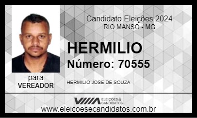 Candidato HERMILIO  2024 - RIO MANSO - Eleições