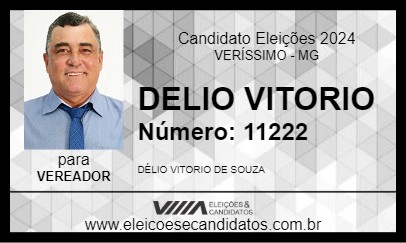 Candidato DELIO VITORIO 2024 - VERÍSSIMO - Eleições