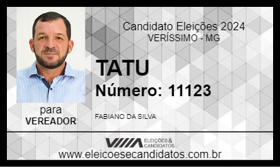 Candidato FABIANO TATU 2024 - VERÍSSIMO - Eleições