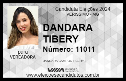 Candidato DANDARA TIBERY 2024 - VERÍSSIMO - Eleições