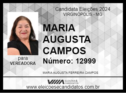 Candidato MARIA AUGUSTA CAMPOS 2024 - VIRGINÓPOLIS - Eleições