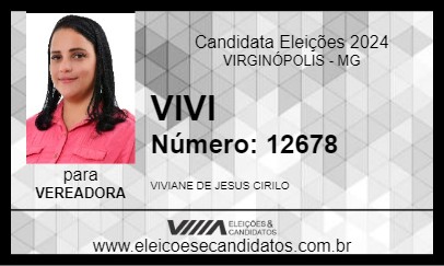 Candidato VIVI 2024 - VIRGINÓPOLIS - Eleições