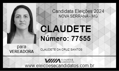 Candidato CLAUDETE  2024 - NOVA SERRANA - Eleições