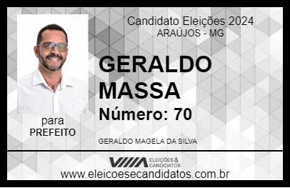 Candidato GERALDO MASSA 2024 - ARAÚJOS - Eleições