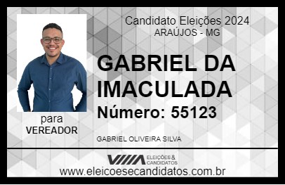 Candidato GABRIEL DA IMACULADA 2024 - ARAÚJOS - Eleições