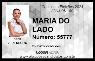 Candidato MARIA DO LADO 2024 - ARAÚJOS - Eleições