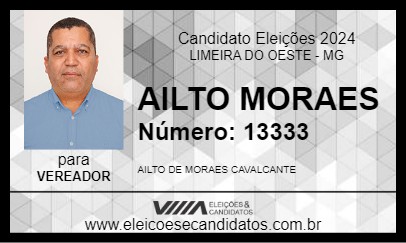 Candidato AILTO MORAES 2024 - LIMEIRA DO OESTE - Eleições