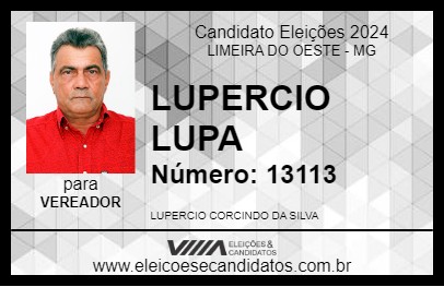 Candidato LUPERCIO LUPA 2024 - LIMEIRA DO OESTE - Eleições