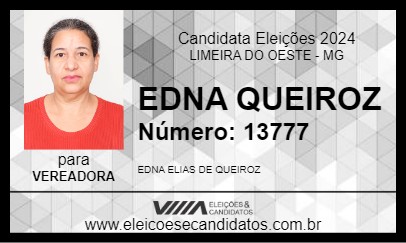 Candidato EDNA QUEIROZ 2024 - LIMEIRA DO OESTE - Eleições