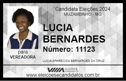 Candidato LUCIA BERNARDES 2024 - MUZAMBINHO - Eleições