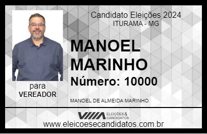 Candidato MANOEL MARINHO 2024 - ITURAMA - Eleições