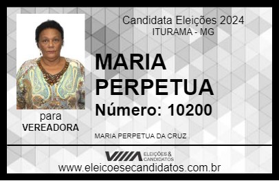 Candidato MARIA PERPETUA 2024 - ITURAMA - Eleições