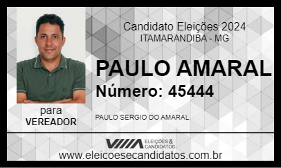 Candidato PAULO AMARAL 2024 - ITAMARANDIBA - Eleições