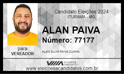 Candidato ALAN PAIVA 2024 - ITURAMA - Eleições