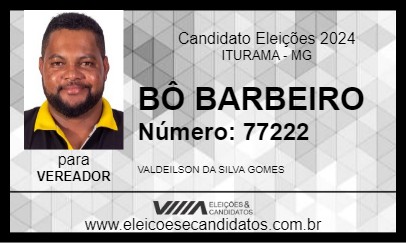 Candidato BÔ BARBEIRO 2024 - ITURAMA - Eleições