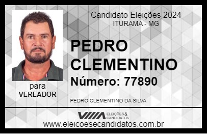 Candidato PEDRO CLEMENTINO 2024 - ITURAMA - Eleições