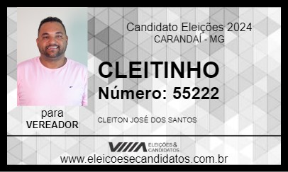 Candidato CLEITINHO 2024 - CARANDAÍ - Eleições