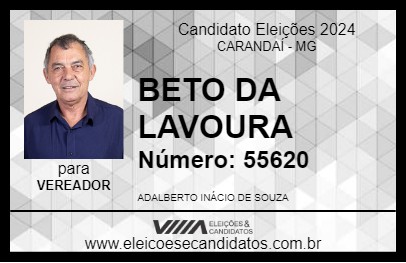 Candidato BETO DA LAVOURA 2024 - CARANDAÍ - Eleições