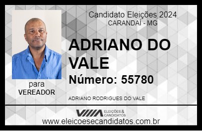 Candidato ADRIANO DO VALE 2024 - CARANDAÍ - Eleições