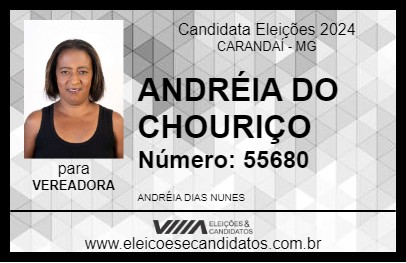 Candidato ANDRÉIA DO CHOURIÇO 2024 - CARANDAÍ - Eleições