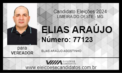 Candidato ELIAS ARAÚJO 2024 - LIMEIRA DO OESTE - Eleições