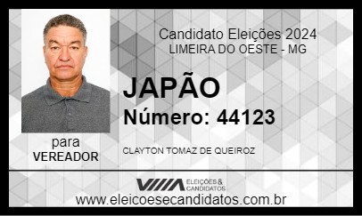 Candidato JAPÃO 2024 - LIMEIRA DO OESTE - Eleições