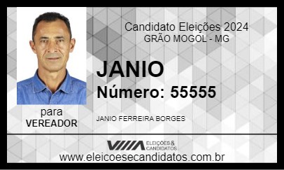 Candidato JANIO 2024 - GRÃO MOGOL - Eleições