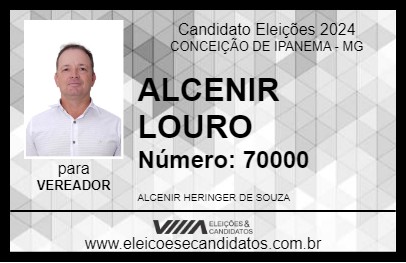 Candidato ALCENIR LOURO 2024 - CONCEIÇÃO DE IPANEMA - Eleições