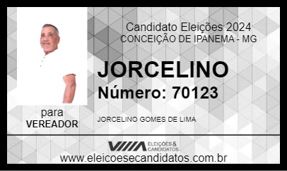 Candidato JORCELINO 2024 - CONCEIÇÃO DE IPANEMA - Eleições