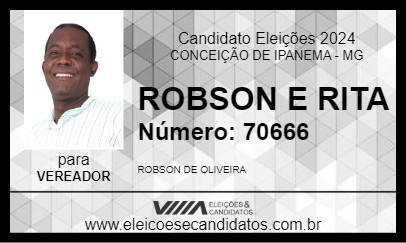 Candidato ROBSON E RITA 2024 - CONCEIÇÃO DE IPANEMA - Eleições